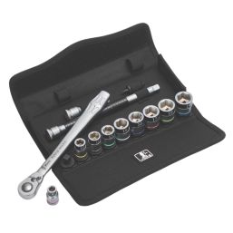 Wera 8100 SB HF 1 Zyklop Metal 3/8" Drive Ratchet & Socket Set 13 Pcs