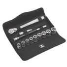 Wera 8100 SB HF 1 Zyklop Metal 3/8" Drive Ratchet & Socket Set 13 Pcs