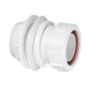 McAlpine Multifit Straight Tank Connector White 40mm