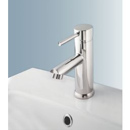 Swirl Essential Chrome 145mm Cloakroom Lever Mono Basin Mixer Tap  With Clicker Waste