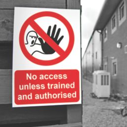 Essentials  "No Access Unless Trained And Authorised" Sign 210mm x 148mm