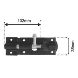 Smith & Locke Tower Gate Bolt Black 102mm