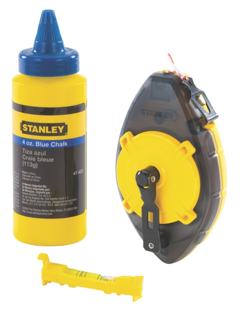 CHALK LINE 30M PLASTIC SET FB - CHALKLINE REEL SET INCL CHALK