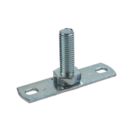 Tesla M10 Male Backplates for Pipe Clips M10 Zinc 5 Pack