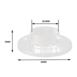 Essentials Rail End Sockets White 25mm 20 Pack