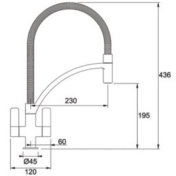 Franke Wave  Pull-Out Mono Mixer Kitchen Tap Chrome