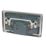 Hager Sollysta WRSS82BSB-USBCC 13A 2-Gang 2P+E Switched Socket + 3.1A 27W 2-Outlet Type C USB Charger Brushed Steel with Black Inserts