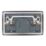 Hager Sollysta WRSS82BSB-USBCC 13A 2-Gang 2P+E Switched Socket + 3.1A 27W 2-Outlet Type C USB Charger Brushed Steel with Black Inserts