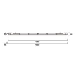 Sylvania SylProof Toledo Twin 5ft LED Neutral White Waterproof Batten Light 36W 4600lm 220-240V