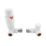 ETAL Danva 15mm x 1/2" Matt White Corner & L/S Modern Thermostatic Radiator Valve & Lockshield