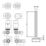 ETAL Danva 15mm x 1/2" Matt White Corner & L/S Modern Thermostatic Radiator Valve & Lockshield