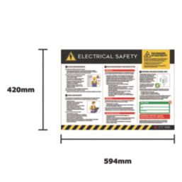 Essentials "Electrical Safety" PVC Safety Poster 420mm x 594mm
