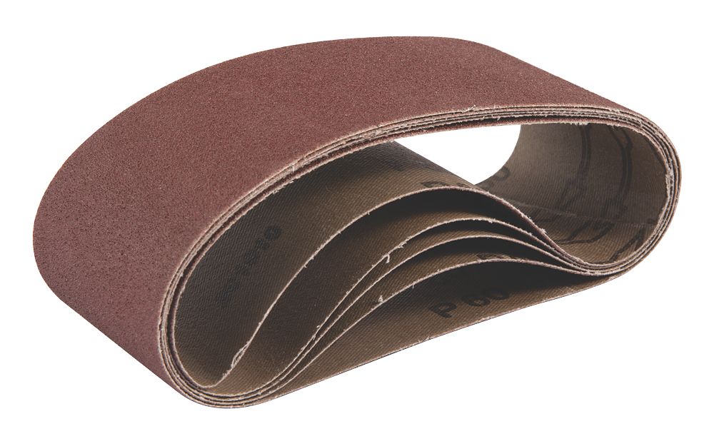 Titan 60 Grit MultiMaterial Sanding Belts 457mm x 76mm 5 Pack Screwfix