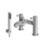 ETAL Bounce Chrome 142mm Deck Mounted Dual Control Manual Shower Mixer Tap