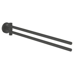 Grohe Start Accessories Double Towel Bar Matt Black 439mm x 55mm x 61mm