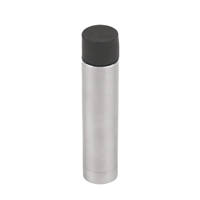 Cylinder Projection Door Stops with Concealed Fixings Satin Chrome 2 Pack