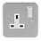 13A 1-Gang SP Switched Metal Clad Socket  with White Inserts