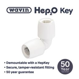 Hep2O  Plastic Push-Fit Equal 90° Elbows 15mm 10 Pack