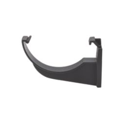 FloPlast Cast Iron Effect uPVC Round Fascia Brackets Black 112mm 10 Pack