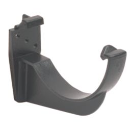 FloPlast Cast Iron Effect uPVC Round Fascia Brackets Black 112mm 10 Pack