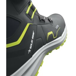 Solid Gear Sonar Mid Size 9  Black / Green Water-Resistant  Safety Boots