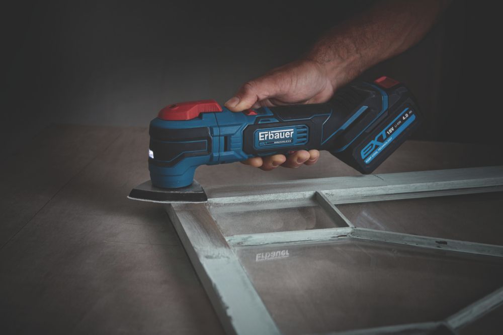 Erbauer EMT18-Li-QC 18V Li-Ion EXT Brushless Cordless Multi-Tool