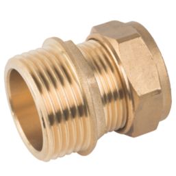 Midbrass  Brass Compression Adapting Male Iron Coupler 1" x 3/4"