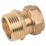 Midbrass  Brass Compression Adapting Male Iron Coupler 1" x 3/4"