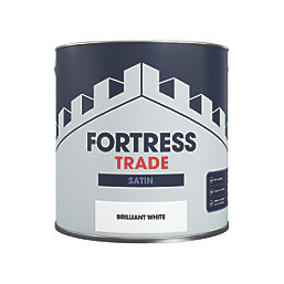 Fortress Trade  Satin Brilliant White Trim Paint 2.5Ltr