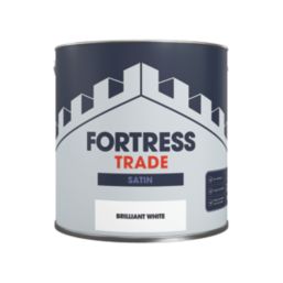 Fortress Trade 2.5Ltr Brilliant White Satin Water-Based Trim Paint