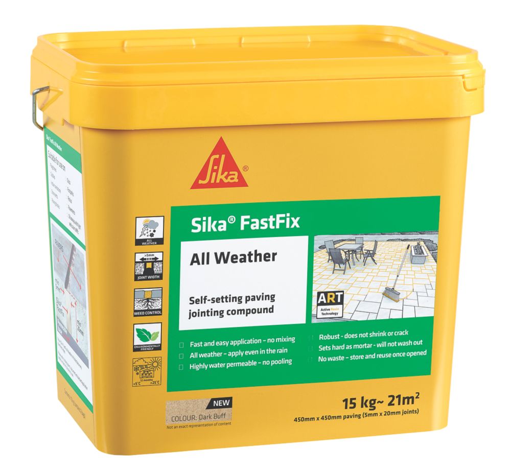 Sika Fastfix SelfSetting Paving Jointing Compound Dark Buff 15kg