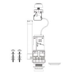 Flomasta  1 1/2" Dual Flush Valve