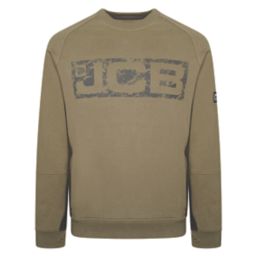 JCB Trade Crew Sweatshirt Olive 2X Large 50-52" Chest
