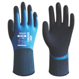 Wonder Grip WG-318 Aqua Gloves Blue 2X Large