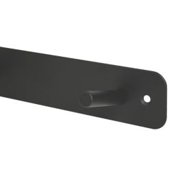 Essentials 4-Hook Rail Matt Black 400mm x 45mm