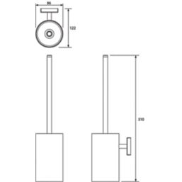 Croydex Kepler Toilet Brush Chrome