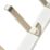 Hardware Solutions 4-Hook Rail White 400mm x 70mm