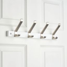 Hardware Solutions 4-Hook Rail White 400mm x 70mm