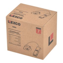 Lexco Tania Fixed  Fire Rated LED Downlight Polished Chrome 6W 600lm