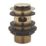 Highlife Bathrooms Slotted Pop Up Mini Basin Waste Brushed Brass 60mm