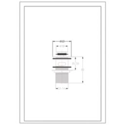 Highlife Bathrooms Slotted Pop Up Mini Basin Waste Brushed Brass 60mm