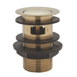 Highlife Bathrooms Slotted Pop Up Mini Basin Waste Brushed Brass 60mm