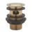 Highlife Bathrooms Slotted Pop Up Mini Basin Waste Brushed Brass 60mm