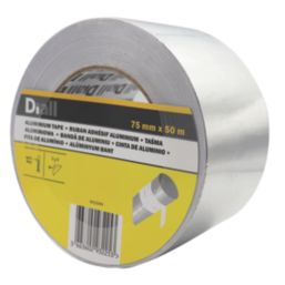 Diall  Aluminium Foil Tape Silver 45m x 75mm