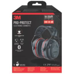 3M Pro-Protect 90545E Bluetooth Ear Defenders 30dB SNR