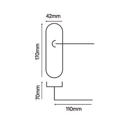 Smith & Locke Corfe Fire Rated Lever Lock Door Handles Pair Polished Chrome