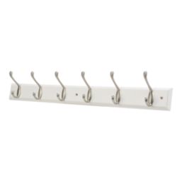 Essentials 6-Hook Rail White 685mm x 105mm