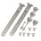 GateMate Matt Silver Straight Heavy Reversible Hinges 155mm x 18" x 450mm 2 Pack