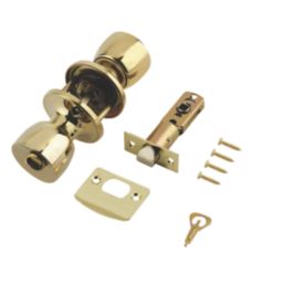 ERA  Lever Type A Door Handle Set Polished Brass 67mm