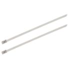 Essentials Stainless Steel Cable Ties Metallic 15.2cm x 0.46cm 100 Pack